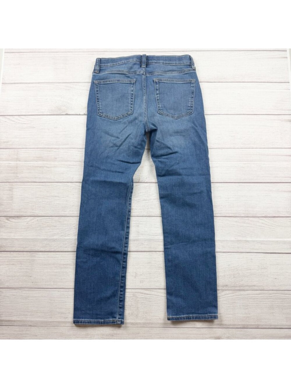 Crewcuts Kids Adjustable Waist Denim Straight Jeans Medium Wash Blue 12 - Picture 3 of 3